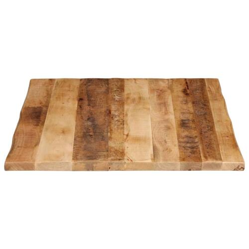 Bordplade 100x80x3,8 cm naturlig kant massivt ru mangotræ