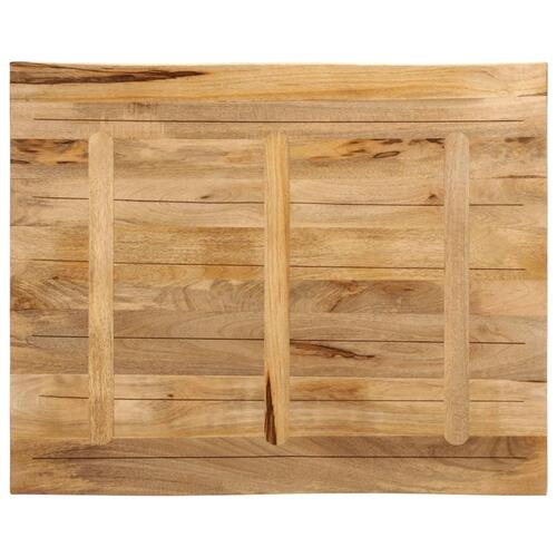 Bordplade 100x80x3,8 cm naturlig kant massivt ru mangotræ