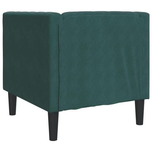 Chesterfield-sofastol fløjl mørkegrøn