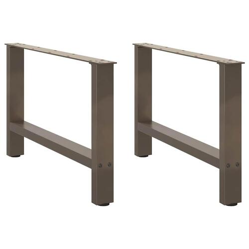 Sofabordben naturstål 2 stk. 70x(42-43) cm stål