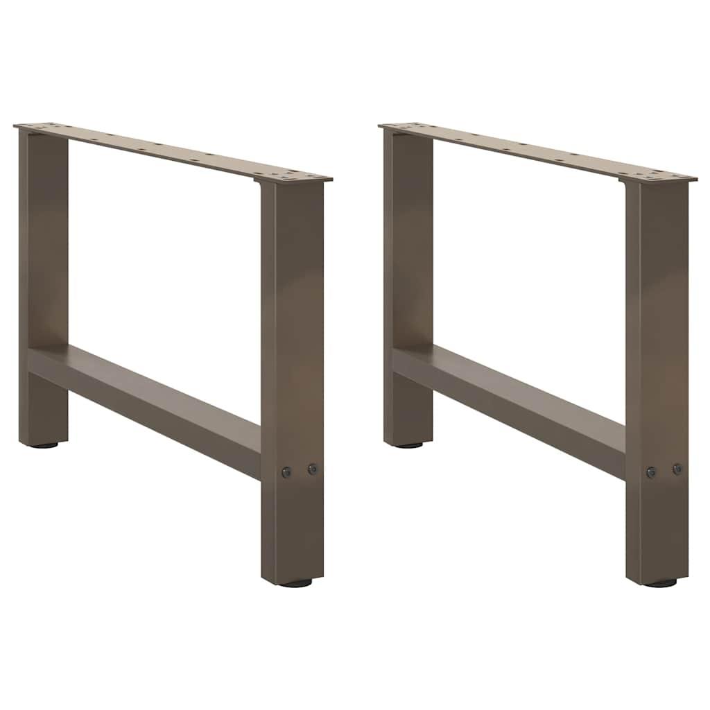 Sofabordben naturstål 2 stk. 70x(42-43) cm stål
