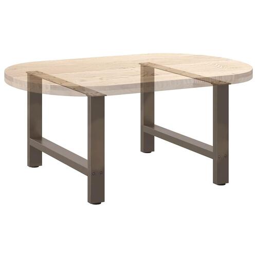 Sofabordben naturstål 2 stk. 70x(42-43) cm stål