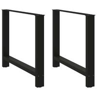 Sofabordben 2 stk. 90x(72-73) cm stål sort
