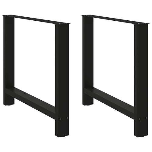 Sofabordben 2 stk. 90x(72-73) cm stål sort