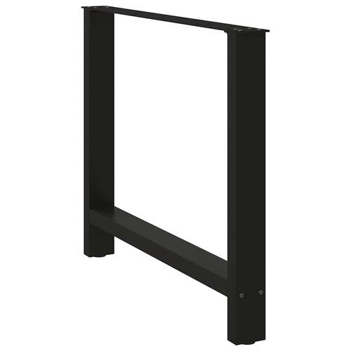 Sofabordben 2 stk. 90x(72-73) cm stål sort