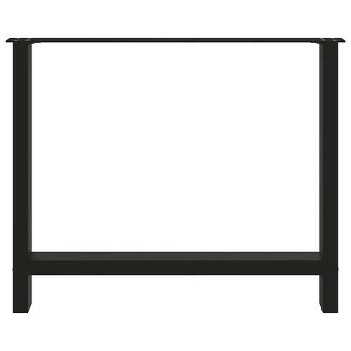 Sofabordben 2 stk. 90x(72-73) cm stål sort