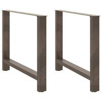 Sofabordben naturstål 2 stk. 100x(72-73) cm stål