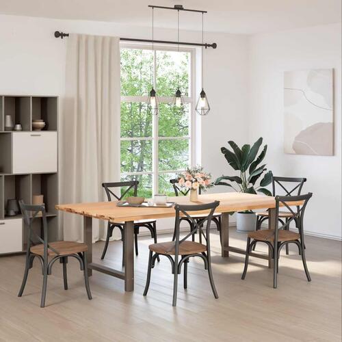 Sofabordben naturstål 2 stk. 100x(72-73) cm stål