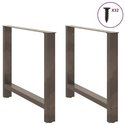 Sofabordben naturstål 2 stk. 100x(72-73) cm stål