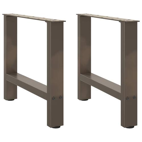 Sofabordben naturstål 2 stk. 60x(42-43) cm stål