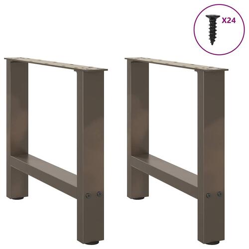 Sofabordben naturstål 2 stk. 60x(42-43) cm stål