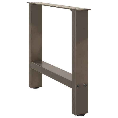 Sofabordben naturstål 2 stk. 60x(42-43) cm stål
