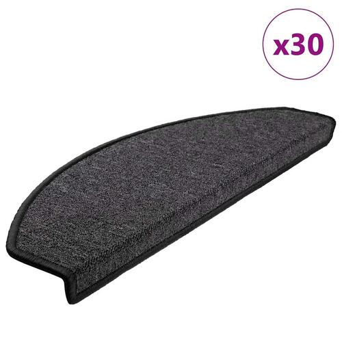Trappemåtter 30 stk. 65x24x4 cm antracitgrå