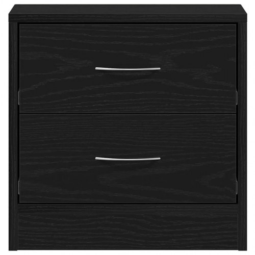 Sengebord med 2 skuffer - 40×30×40 cm, sort egetræsfarve