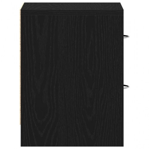 Sengebord med 2 skuffer - 40×30×40 cm, sort egetræsfarve