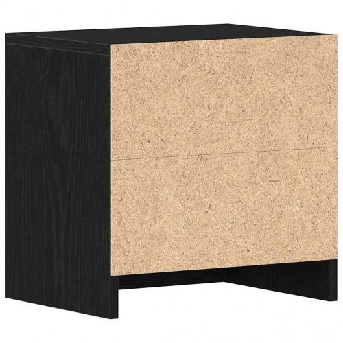Sengebord med 2 skuffer - 40×30×40 cm, sort egetræsfarve