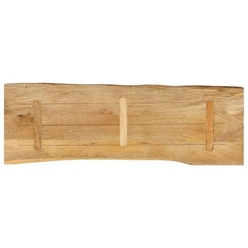 Bordplade 120x40x2,5 cm naturlig kant massivt mangotræ