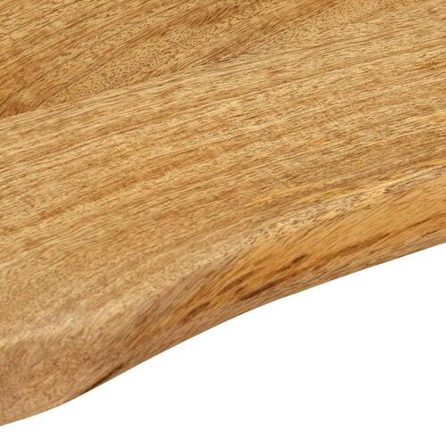 Bordplade 120x40x2,5 cm naturlig kant massivt mangotræ