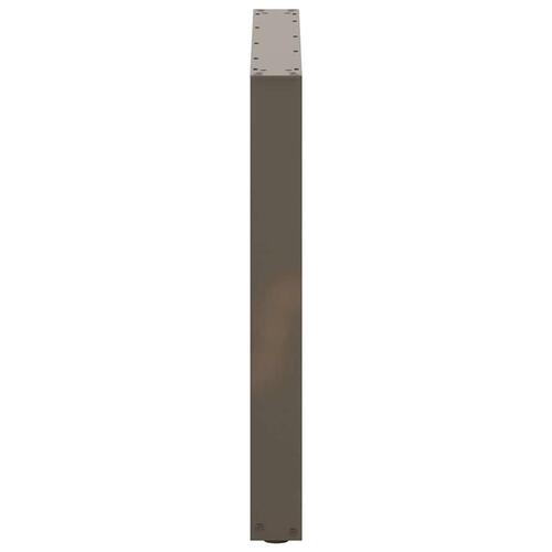 Spisebordsben U-formet 2 stk. naturstål 90x(72-73) cm stål