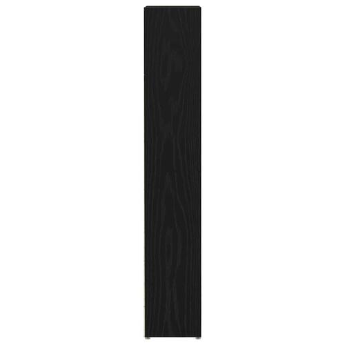 CD-reoler 2 stk. 21x16x93,5cm konstrueret træ sort egetræsfarve