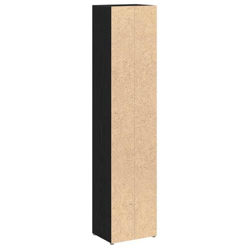 CD-reoler 2 stk. 21x16x93,5cm konstrueret træ sort egetræsfarve