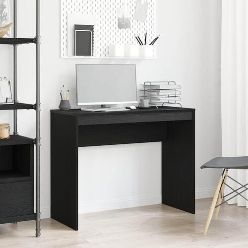 Skrivebord 90x40x72 cm konstrueret træ sort egetræsfarve