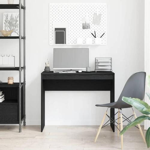 Skrivebord 90x40x72 cm konstrueret træ sort egetræsfarve