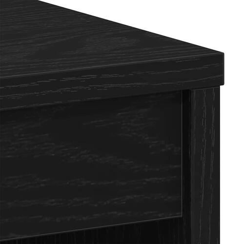 Skrivebord 90x40x72 cm konstrueret træ sort egetræsfarve
