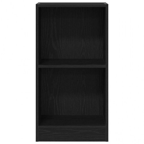 Bogreol 40 × 24 × 76 cm - konstrueret træ, sort egetræsfarve