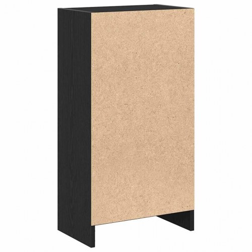 Bogreol 40 × 24 × 76 cm - konstrueret træ, sort egetræsfarve