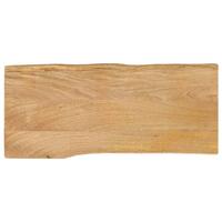 Bordplade 100x40x2,5 cm naturlig kant massivt mangotræ