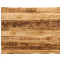 Bordplade 110x80x3,8 cm naturlig kant massivt ru mangotræ