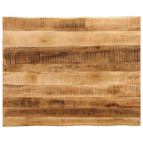 Bordplade 110x80x3,8 cm naturlig kant massivt ru mangotræ