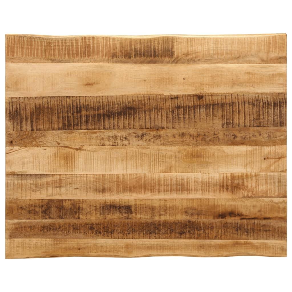 Bordplade 110x80x3,8 cm naturlig kant massivt ru mangotræ