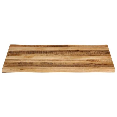 Bordplade 110x80x3,8 cm naturlig kant massivt ru mangotræ