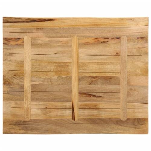 Bordplade 110x80x3,8 cm naturlig kant massivt ru mangotræ
