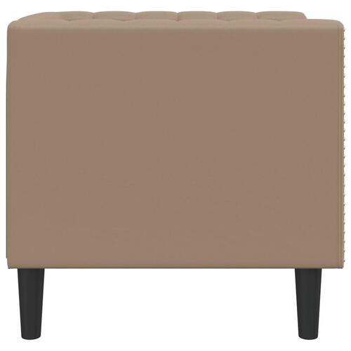 Chesterfield-sofastol kunstlæder cappuccinofarvet