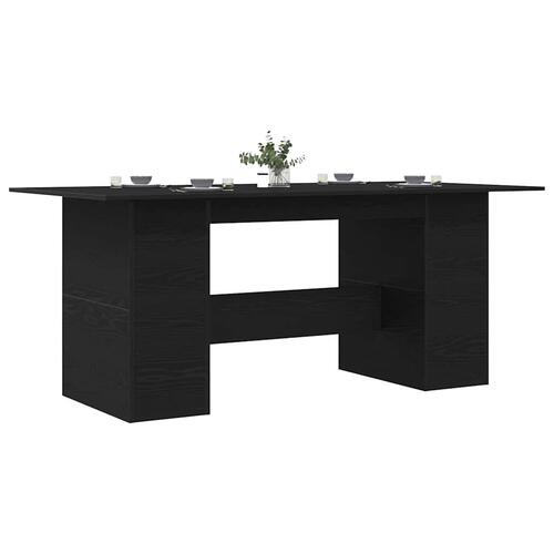 Spisebord 180x90x76 cm konstrueret træ sort egetræsfarve