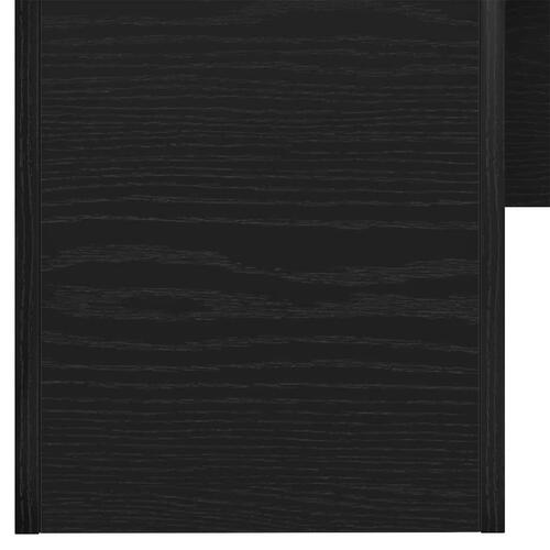 Spisebord 180x90x76 cm konstrueret træ sort egetræsfarve