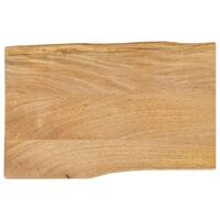 Bordplade 70x40x2,5 cm naturlig kant massivt mangotræ