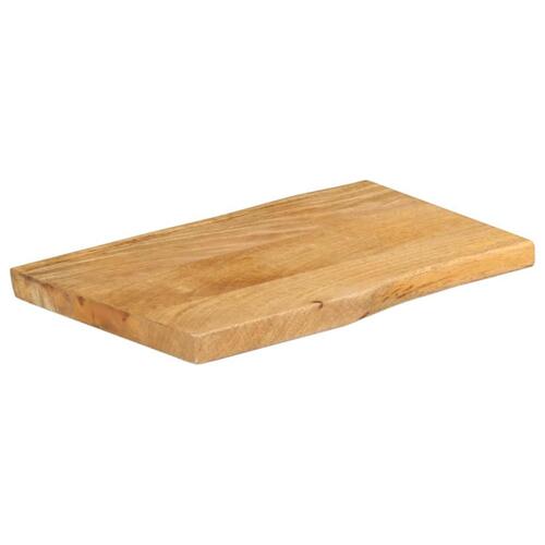 Bordplade 70x40x2,5 cm naturlig kant massivt mangotræ