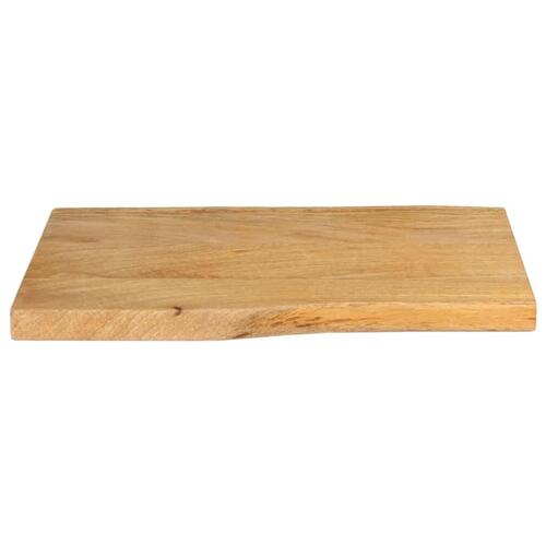 Bordplade 70x40x2,5 cm naturlig kant massivt mangotræ