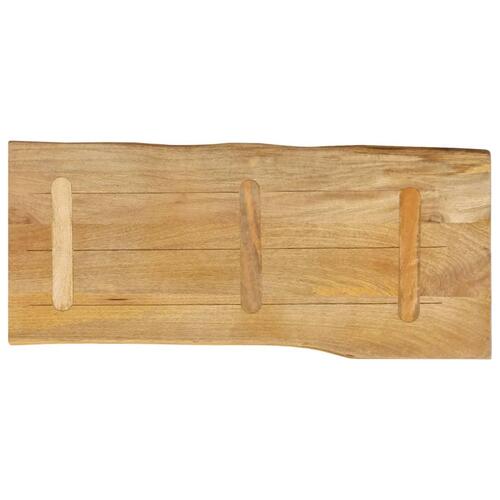 Bordplade 90x40x2,5 cm naturlig kant massivt mangotræ