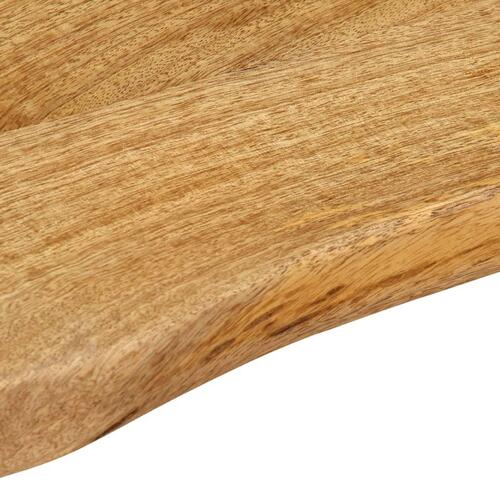 Bordplade 90x40x2,5 cm naturlig kant massivt mangotræ