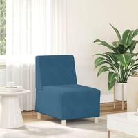 Sofastol 55 cm fløjl blå