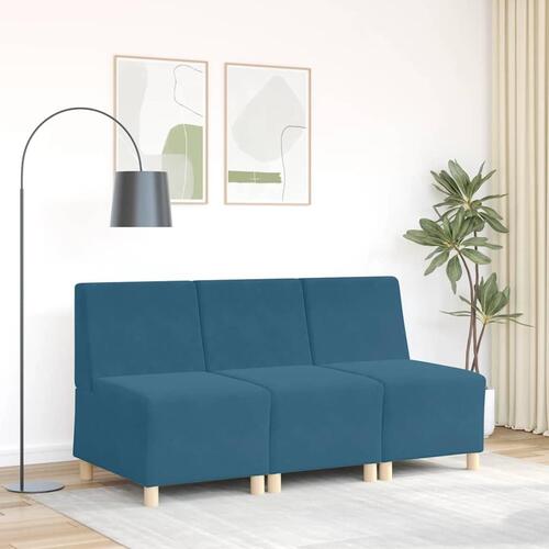 Sofastol 55 cm fløjl blå
