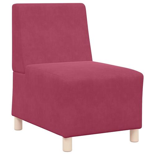 Sofastol 55 cm fløjl vinrød