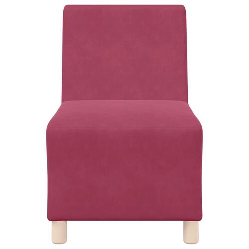 Sofastol 55 cm fløjl vinrød