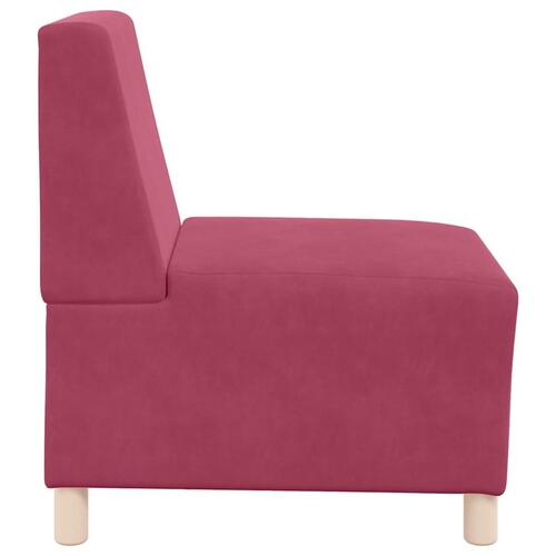 Sofastol 55 cm fløjl vinrød