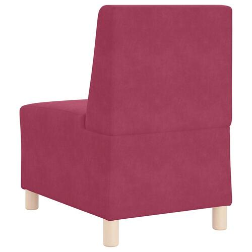 Sofastol 55 cm fløjl vinrød